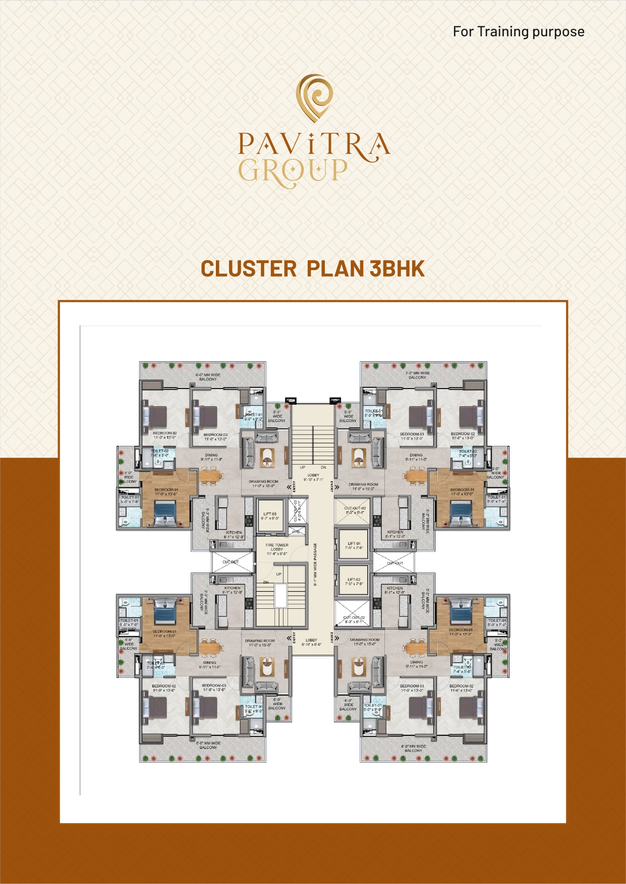 Pavitra Luxury Residences Floor plan